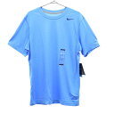 未使用 ナイキ 総柄 トレーニングシャツ S ブルー NIKE スポーツ 半袖Tシャツ ウォームアップ メンズ 【中古】 【230427】 メール便可