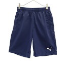 プーマ ロゴプリント ショートパンツ S ネイビー PUMA スポーツ トレーニング メンズ 【中古】 【230730】 メール便可