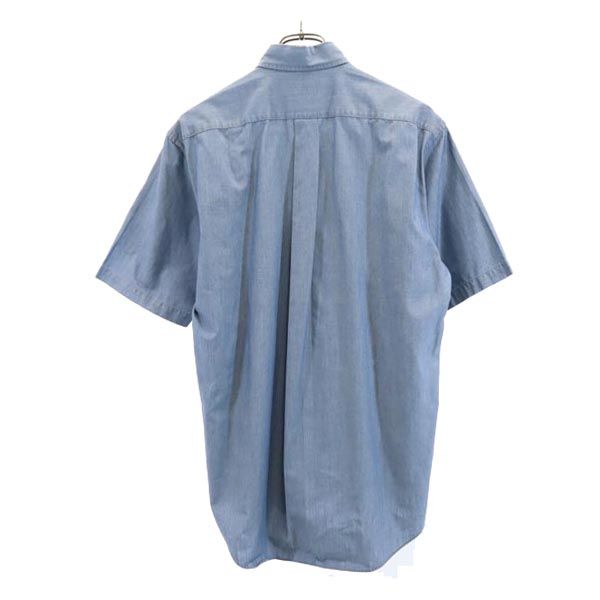 古着 Burberrys バーバリーズ 90s オールド 日本製 三陽商会 半袖 ボタンダウンシャツ SA ブルー メンズ 【中古】
