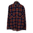 古着 Highlander Flannel ハイランダーフランネル チェック 長袖 ネルシャツ S ネイビー系 メンズ 【中古】 【PD】