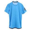 アディダス 半袖 トレーニングウェア L ブルー系 adidas スポーツ Tシャツ ロゴプリント メンズ 【中古】 【230731】 メール便可