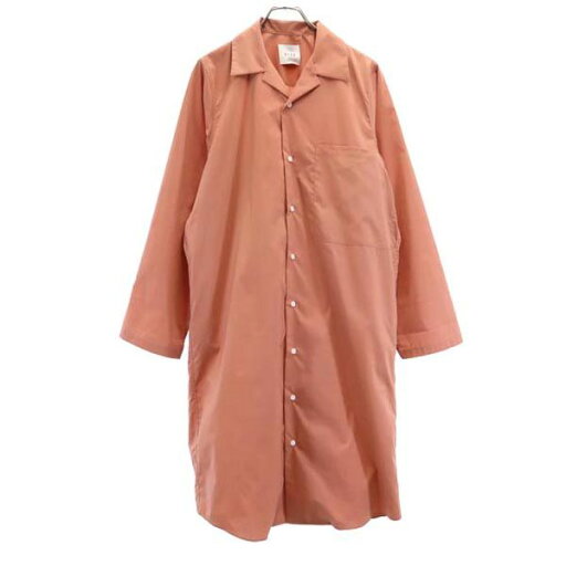 古着 SISE シセ 長袖 オープンカラーシャツ 0 サーモンピンク ロング メンズ 【中古】 古着 SISE シセ 長袖 オープンカラーシャツ 0 サーモンピンク ロング メンズ 【中古】