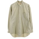 トラサルディ 長袖 バンドカラーシャツ L グレージュ TRUSSARDI メンズ 【中古】 【240423】 メール便可