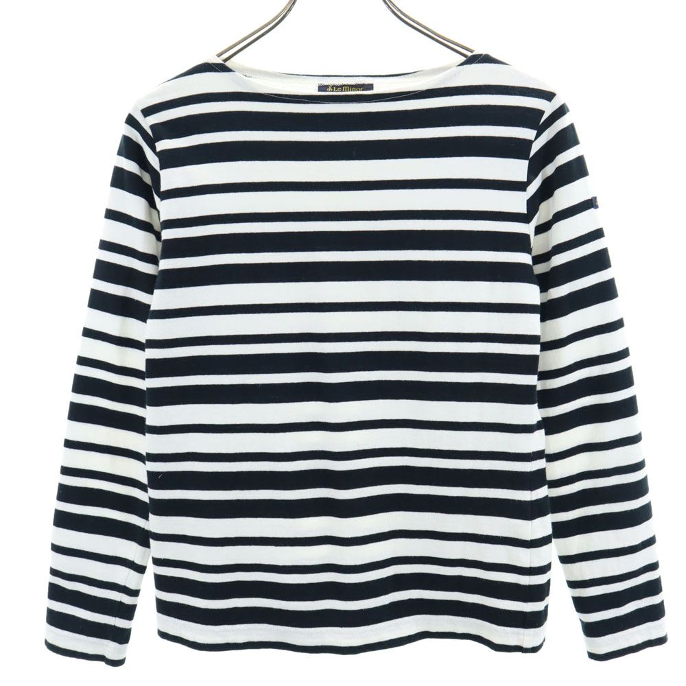 古着 Le Minor ルミノア フランス製 ボーダー柄 長袖 ボートネック カットソー ホワイト 他 ロンT レディース 【中古】 【PD】