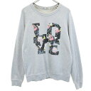 古着 MSGM エムエスジーエム イタリア製 プリント 長袖 トレーナー S グレー スウェット メンズ 【中古】 【PD】(4)