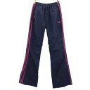古着 アディダス adidas トレーニング ウインドパンツ 160 ネイビー キッズ 【中古】