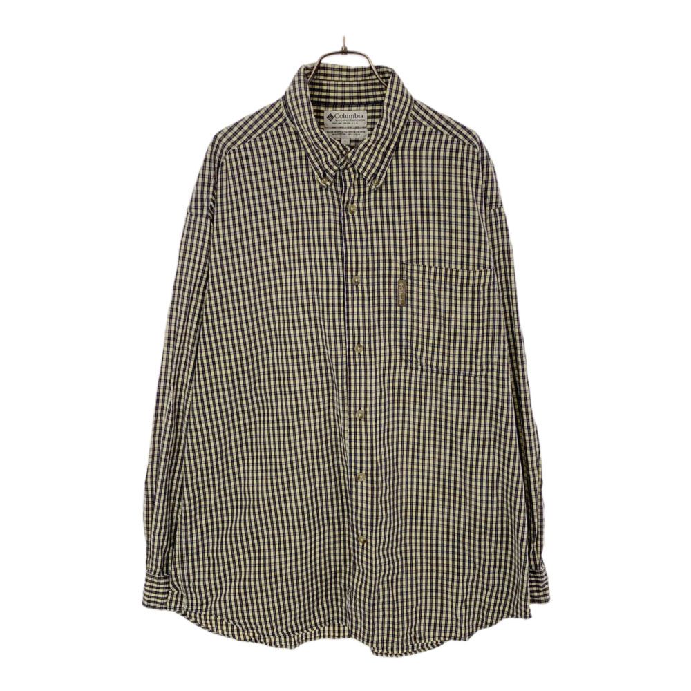 古着 コロンビア Columbia チェック柄 長袖 ボタンダウンシャツ L アウトドア メンズ 【中古】