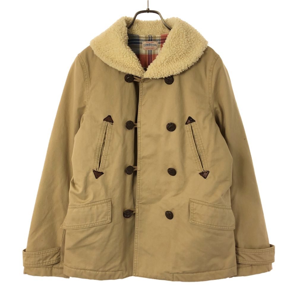 古着 エドウィン EDWIN 長袖 コットンジャケット L ベージュ フード レディース 【中古】