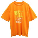 未使用 リーボック プリント 半袖 トレーニングシャツ M オレンジ Reebok スポーツ Tシャツ メンズ 【中古】 【230413】 メール便可