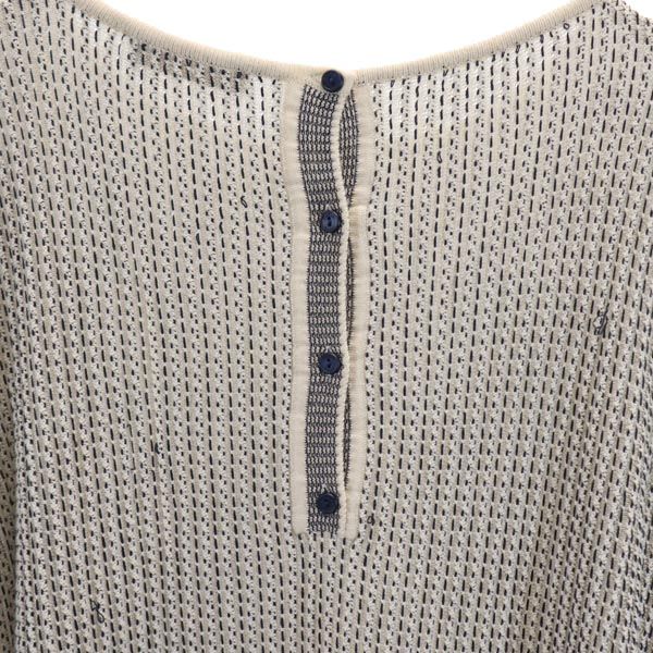 古着 MAX MARA マックスマーラ 総柄 7分袖 ニット チュニック 白系 レディース 【中古】