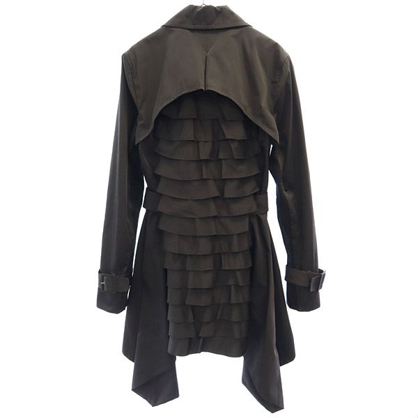 ビーシービージーマックスアズリア バックティアード トレンチコート XS ブラック BCBG MAXAZARIA レディース 【中古】 【230501】