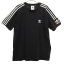 アディダス トレフォイルロゴ プリント 半袖 Tシャツ ブラック adidas メンズ 【中古】 【230803】 メール便可