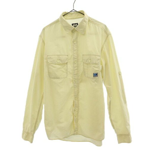 古着 HELLY HANSEN ヘリーハンセン ロゴワッペン 長袖 シャツ L ベージュ メンズ 【中古】 古着 HELLY HANSEN ヘリーハンセン ロゴワッペン 長袖 シャツ L ベージュ メンズ 【中古】