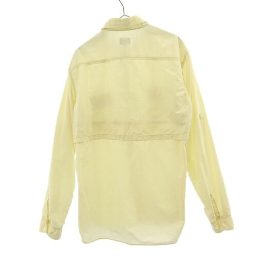 古着 HELLY HANSEN ヘリーハンセン ロゴワッペン 長袖 シャツ L ベージュ メンズ 【中古】