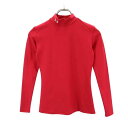アンダーアーマー ハイネック 長袖 Tシャツ SM 赤系 UNDER ARMOUR トレーニング ウェア アンダーシャツ スポーツ レディース 【中古】 【23...