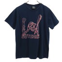 古着 DIET BUTCHER SLIM SKIN ダイエットブッチャースリムスキン マルボロ コラボ 半袖 Tシャツ F ネイビー MARLBORO メンズ 【中古】 【PD】