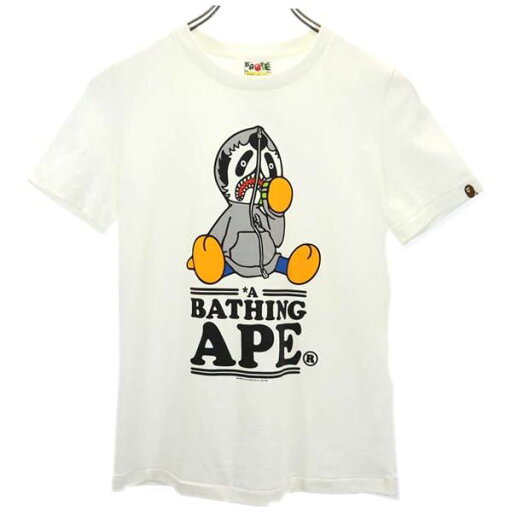 アベイシングエイプ 日本製 ロゴプリント 半袖 Tシャツ XS ホワイト系 A BATHING APE レディース 【中古】 【230527】 メール便可 アベイシングエイプ 日本製 ロゴプリント 半袖 Tシャツ XS ホワイト系 A BATHING APE レディース 【中古】 【230527】 メール便可