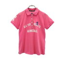 古着 Admiral アドミラル ゴルフ 半袖 ポロシャツ M ピンク系 鹿の子 レディース 【中古】 【PD】
