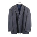 古着 RALPH LAUREN ラルフローレン シルク ウールブレンド チェック柄 テーラードジャケット 48S グレー メンズ 【中古】 【PD】