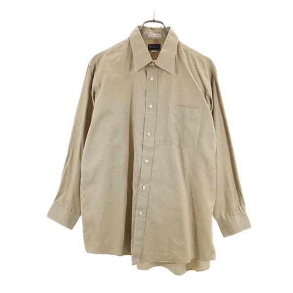 古着 Burberrys バーバリーズ 90s 三陽商会 日本製 オールド 長袖 シャツ 42-80 ブラウン系 メンズ 【中古】 【PD】