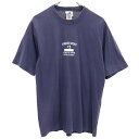 アディダス プリント 半袖 Tシャツ M ネイビー系 adid