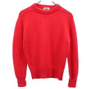 古着 WOOLRICH ウールリッチ 70s ヴィンテージ 長袖 ウール ニット セーター S レッド レディース 【中古】 【PD】