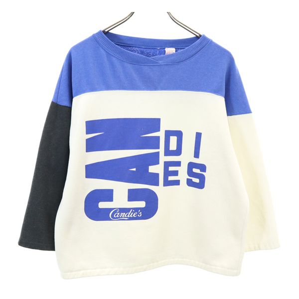 【中古】 キャンディーズ 90s トレーナー ONE SIZE Candie 039 s 3トーン スウェット レディース 【200422】