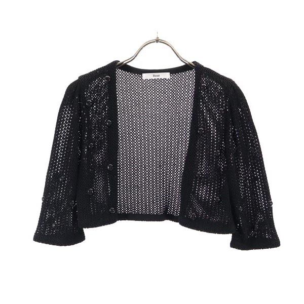美品 Rene カーディガン ボレロ ショート 襟付き ネイビー 38 ５分袖 reneボレロのおすすめ人気商品一覧 通販 - Yahoo!ショッピング