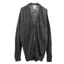 古着 GRANDSLAM グランドスラム マンシングウェア ストライプ ゴルフ 長袖 ニット カーディガン XL グレー系 メンズ 【中古】