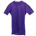 ナイキプロ 半袖 コンプレッション シャツ トレーニングウェア S パープル系 NIKE PRO 半袖Tシャツ メンズ 【中古】 【230615】 メール便可