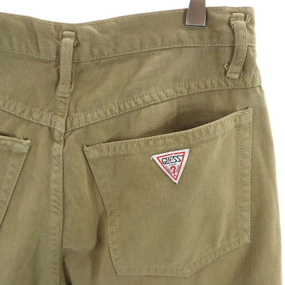 古着 Guess ゲス 90s USA製 オールド ショートパンツ 1 ブラウン BY GEORGES MARCICANO ボタンフライ メンズ 【中古】 【PD】