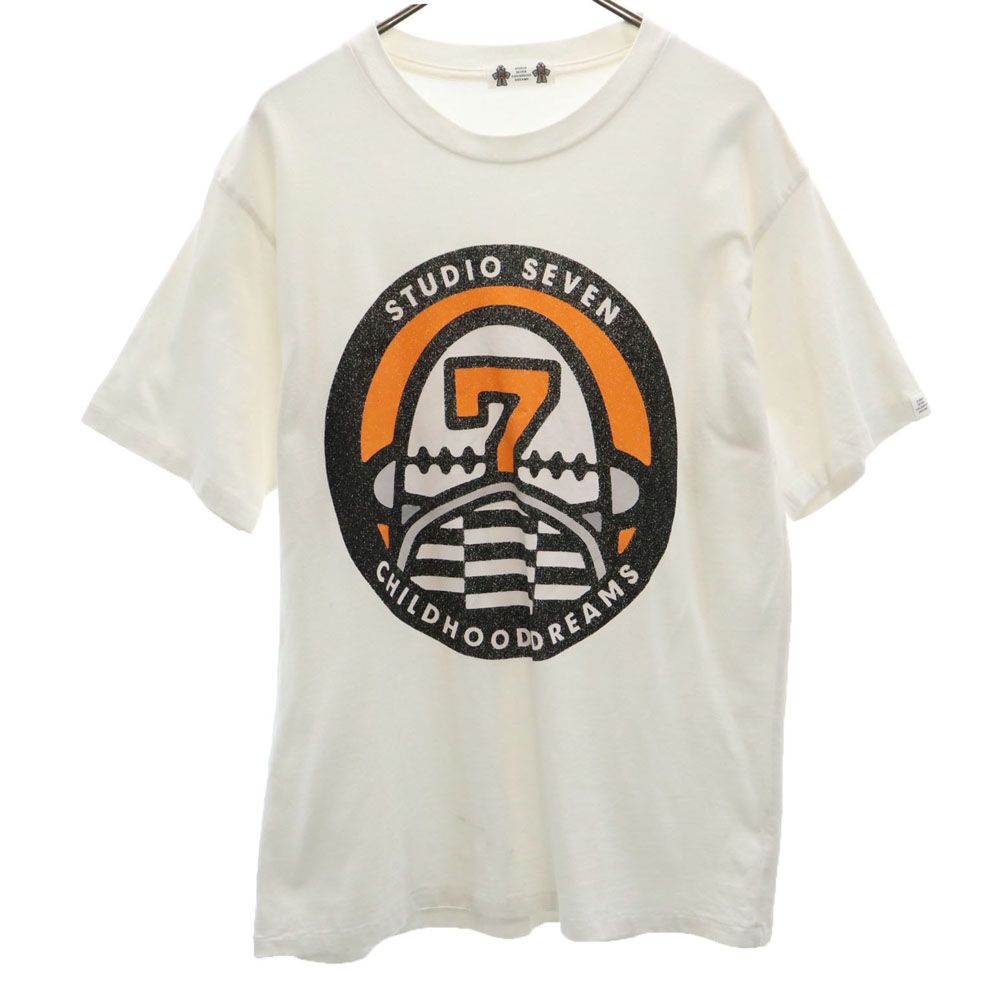 スタジオセブン GU コラボ 半袖 Tシャツ M ホワイト STUDIO SEVEN CHILDHOOD DREAMS メンズ 【中古】 【240427】 メール便可