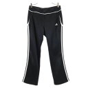 古着 アディダス adidas 3ライン トレーニング ジャージ フレアパンツ L ブラック スポーツ レディース 【中古】