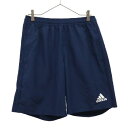 古着 アディダス adidas ロゴプリント サッカー ウーブン ショートパンツ O ネイビー フットサル CLIMACOOL メンズ 【中古】