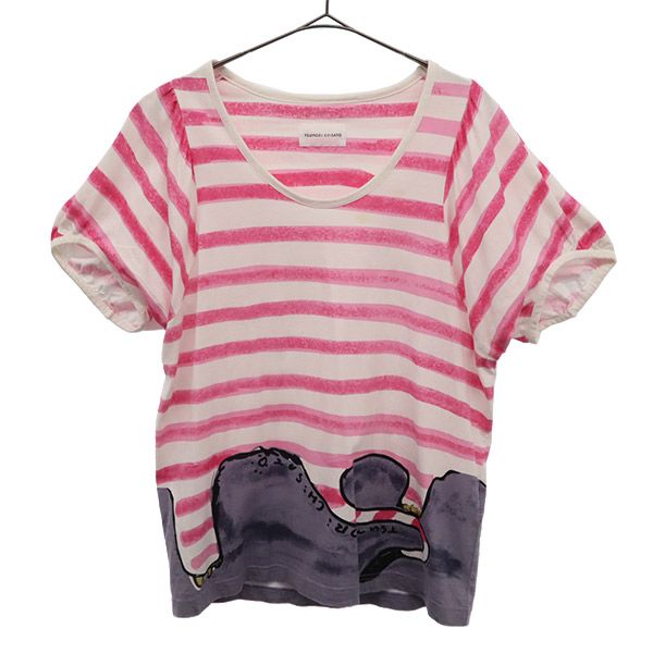 ツモリチサト 総柄 半袖 カットソー 2 ピンク系 TSUMORI CHISATO レディース 【中古】 【230810】 メール便可