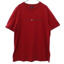 トミーヒルフィガー ロゴプリント 半袖 Tシャツ S/P レッド TOMMY HILFIGER メンズ 【中古】 【230811】 メール便可