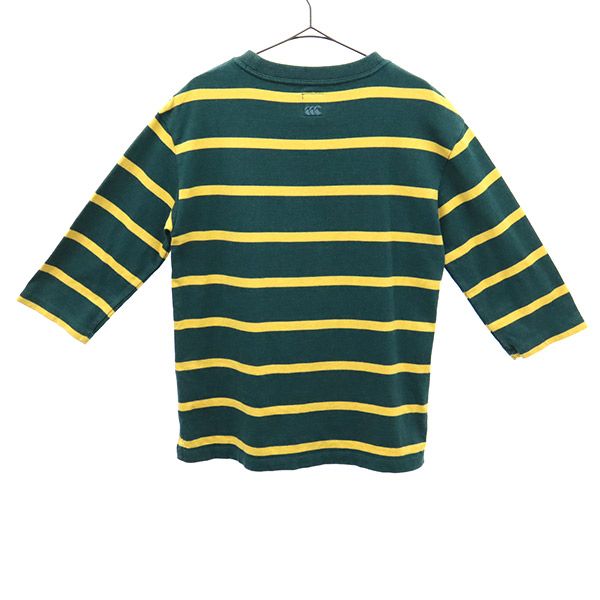 カンタベリー ボーダー 長袖 Tシャツ L グリーン系 CANTERBURY OF NEW ZEALAND ロゴ刺繍 レディース 【中古】 【230813】