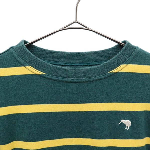 カンタベリー ボーダー 長袖 Tシャツ L グリーン系 CANTERBURY OF NEW ZEALAND ロゴ刺繍 レディース 【中古】 【230813】