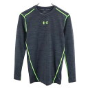 古着 アンダーアーマー UNDER ARMOUR 長袖 トレーニングウェア SM グリーン系 Tシャツ レディース 【中古】