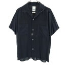 古着 YSTRDY'S TMRRW イエスタデイズトゥモロウ 日本製 半袖 オープンカラーシャツ S 黒 メンズ 【中古】 【PD】