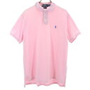 ポロバイラルフローレン 半袖 ポロシャツ L ピンク Polo by Ralph Lauren 鹿の子地 メンズ 【中古】 【240430】 メール便可