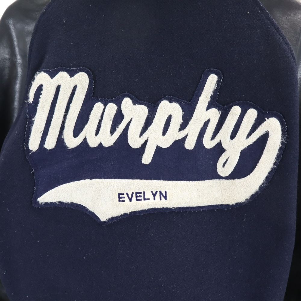 古着 Meca メカ 80s 90s オールド メルトンウール スタジャン S ネイビー系 中綿 メンズ 【中古】 【PD】