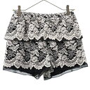 未使用 アナスイ USA製 レース ショートパンツ 4 ブラック ANNA SUI レディース 【中古】 【230831】