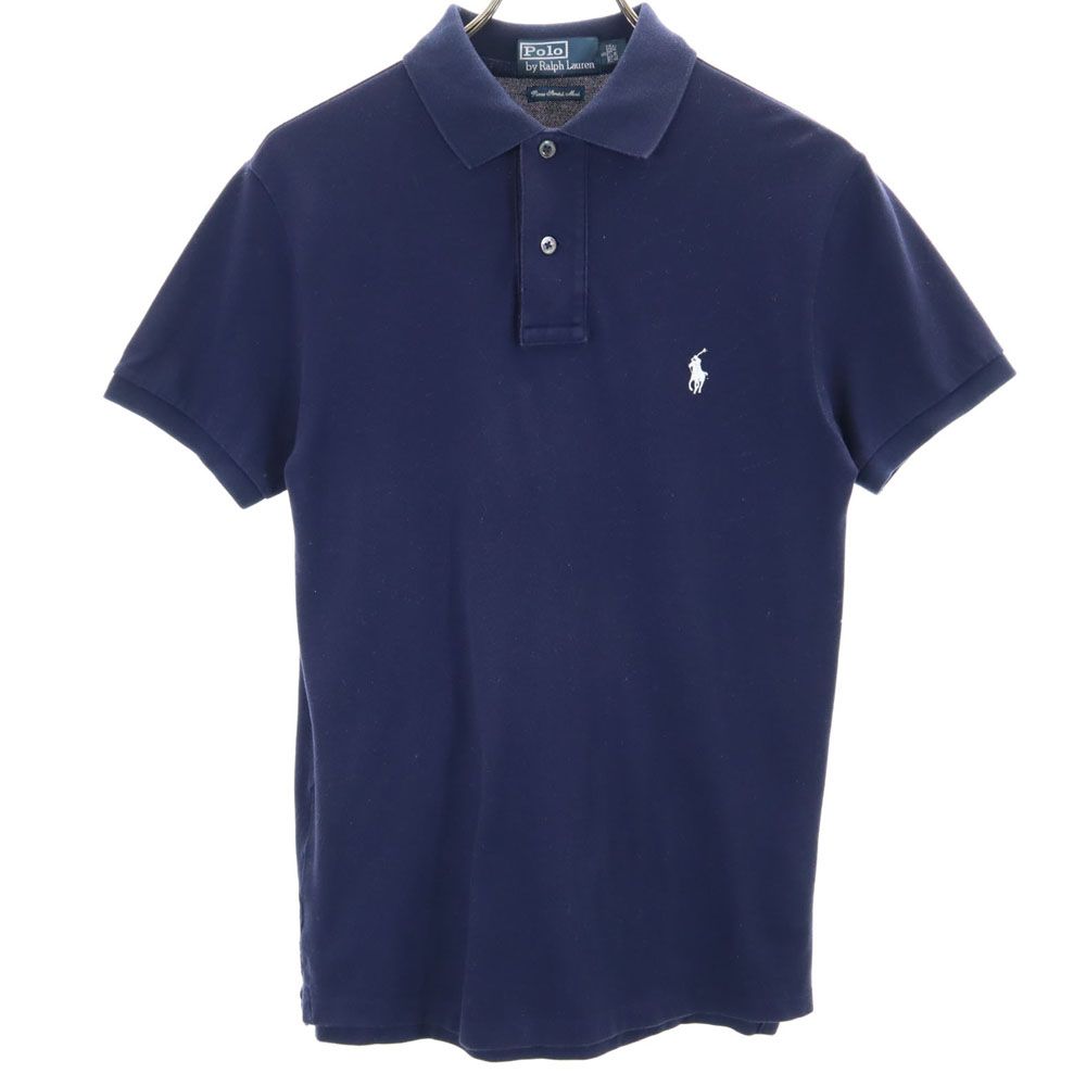 ポロバイラルフローレン 半袖 ポロシャツ S ネイビー系 Polo by Ralph Lauren 鹿の子 メンズ 【中古】 【240430】