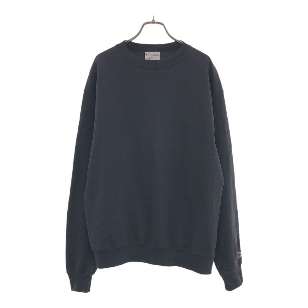 古着 チャンピオン Champion 長袖 スウェット トレーナー M ブラック 裏起毛 メンズ 【中古】(4)