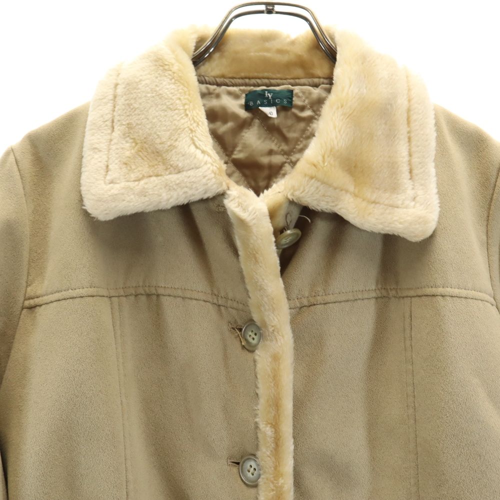 古着 IY BASICS ファー 切替 起毛 中綿ジャケット 160cm ベージュ 女の子 キッズ 【中古】 【PD】