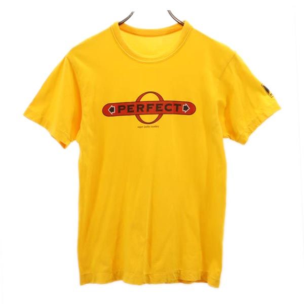 日本製 スーパージャンキーモンキー バンド プリント 半袖 Tシャツ イエロー SUPER JUNKYMONKEY メンズ 【中古】 【230907】 メール便可