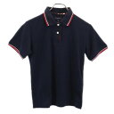 バーバリー ゴルフ 半袖 ポロシャツ ライン入り ゴルフウェア M ネイビー BURBERRY GOLF レディース 【中古】 【230907】 メール便可 【PD】