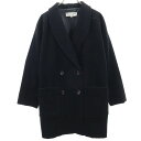 クリスチャンディオール 80s 90s プレタポルテ オールド チェスターコート 7 黒 Christian Dior PRET-A-PORTER レディース 【中古】 【240118】