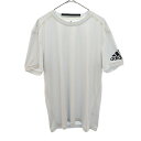 アディダス プリント トレーニングシャツ L グレー adidas 半袖 Tシャツ スポーツ ウォームアップ ロゴ メンズ 【中古】 【230910】 メール便...
